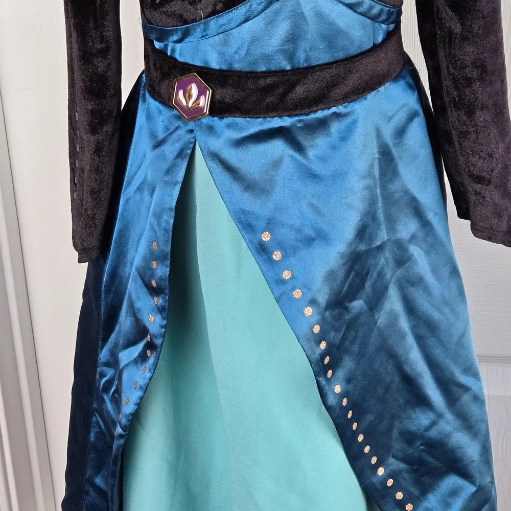 Disney Frozen 2 Queen Anna Dress Halloween Costume Gown Dress Up Girls Size‎ 4 - Picture 3 of 7